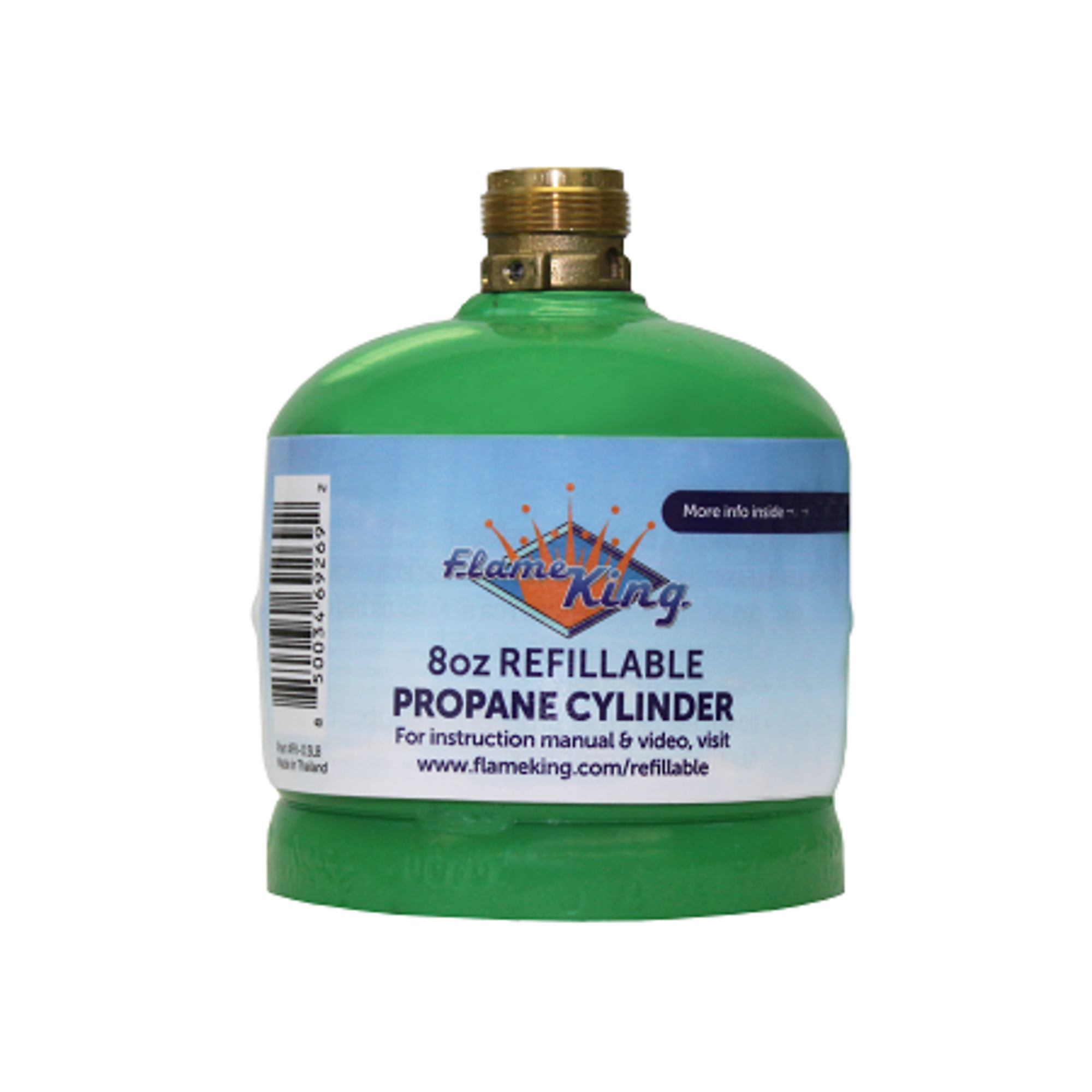 Flame King, 1/2 Lb refillable propane cylinder (Ships Empty), Included (qty.) 1 Material Steel, Compatible With YSN1LBKT, Flame King Torches, Small Propane Lamps, Model# FK-0.5LB